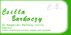 csilla barkoczy business card