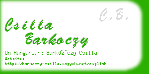 csilla barkoczy business card